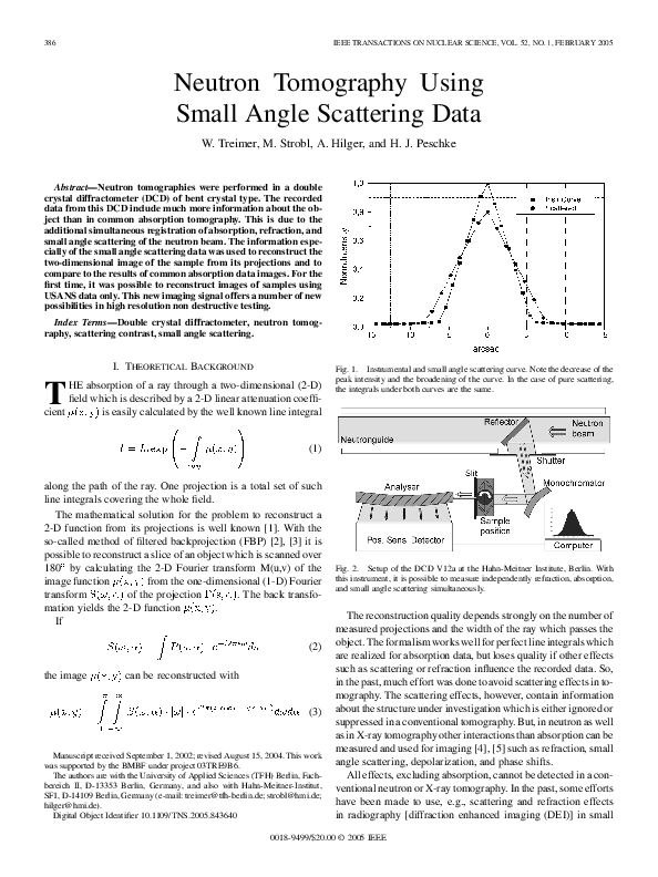 (PDF) Neutron tomography using small angle scattering data