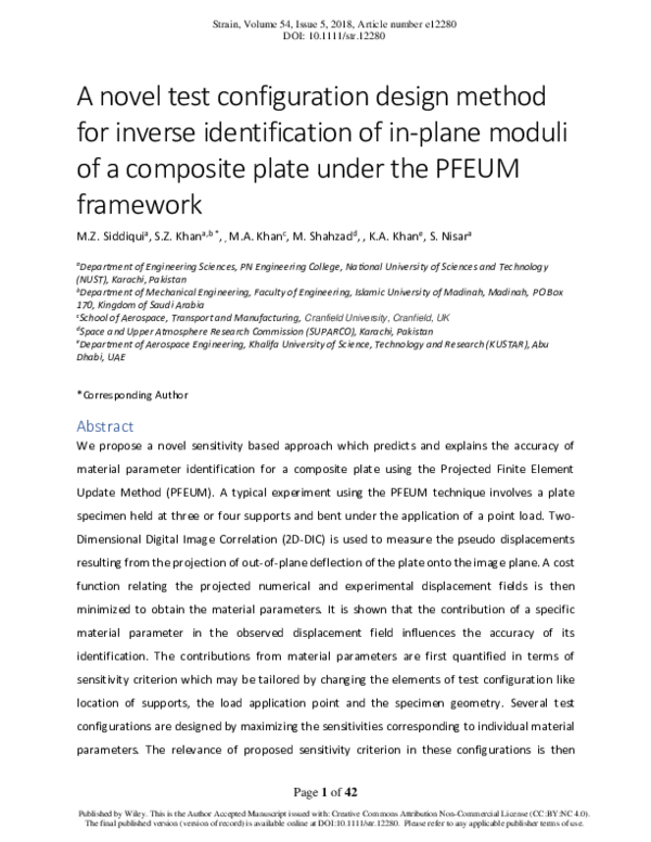 (PDF) A novel test configuration design method for inverse ...