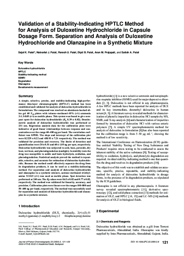 (PDF) Validation of a stability-indicating HPTLC method for analysis of ...