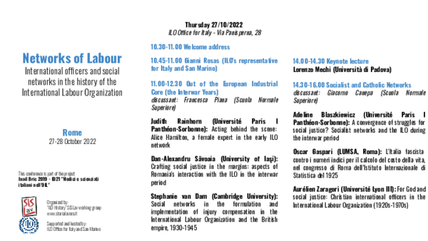 (PDF) 2022. Program: Networks of Labour. International officers and ...