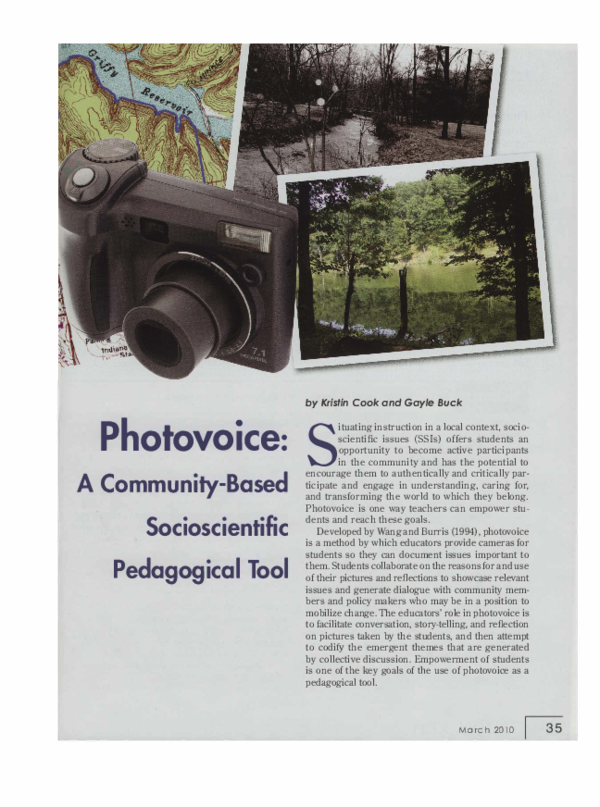 (PDF) Photovoice: A Community-Based Socioscientific Pedagogical Tool ...