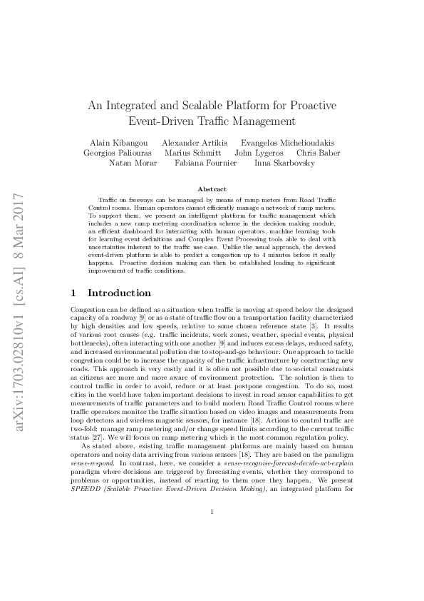 (PDF) An Integrated and Scalable Platform for Proactive Event-Driven ...
