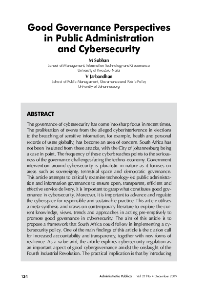 (PDF) Good governance perspectives in Public Administration and ...