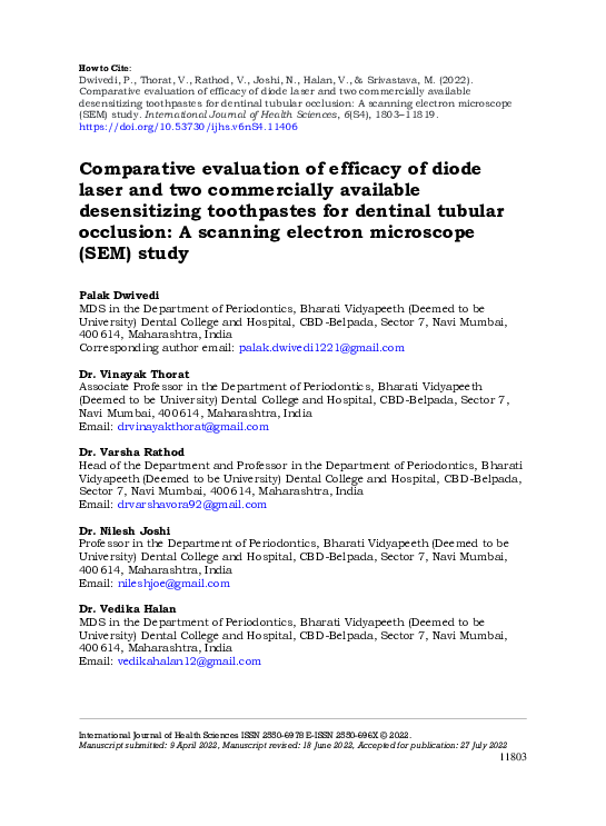 (PDF) Comparative evaluation of efficacy of diode laser and two ...