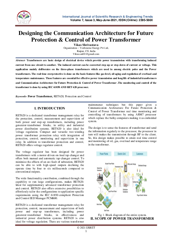 (PDF) Designing the Communication Architecture for Future Protection ...
