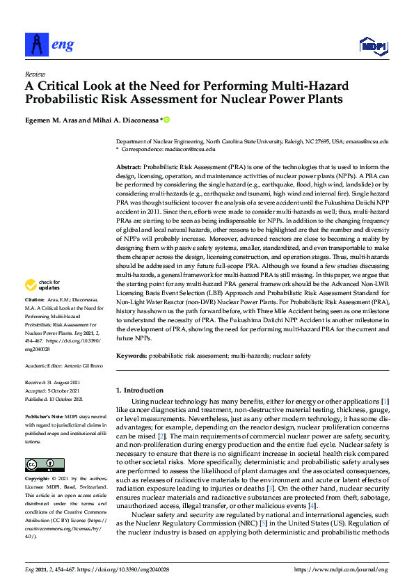 (PDF) A Critical Look at the Need for Performing Multi-Hazard ...