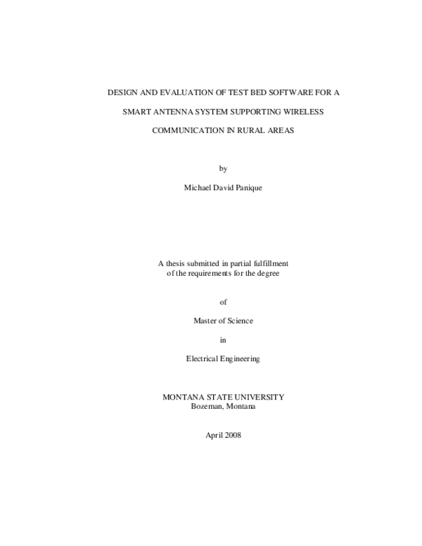 (PDF) Design and evaluation of test bed software for a smart antenna ...