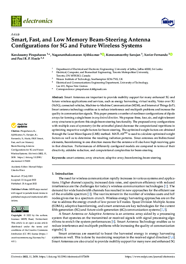 (PDF) Smart, Fast, and Low Memory Beam-Steering Antenna Configurations ...