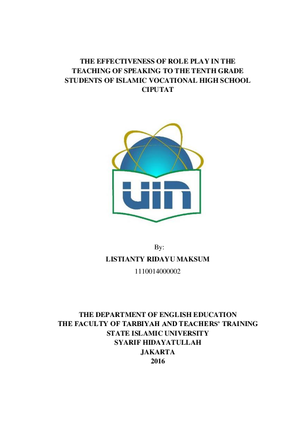 (PDF) The effectiveness of role play in the teaching of speaking to the ...