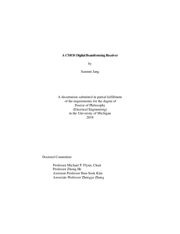 (PDF) A CMOS Digital Beamforming Receiver