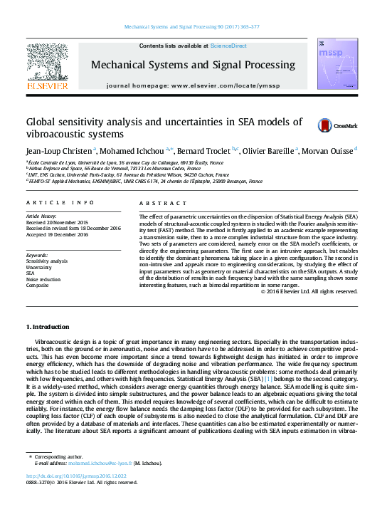 (PDF) Global sensitivity analysis and uncertainties in SEA models of ...
