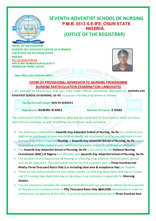 (PDF) Bingham University 2022/2023 First & Second Batch Admission List