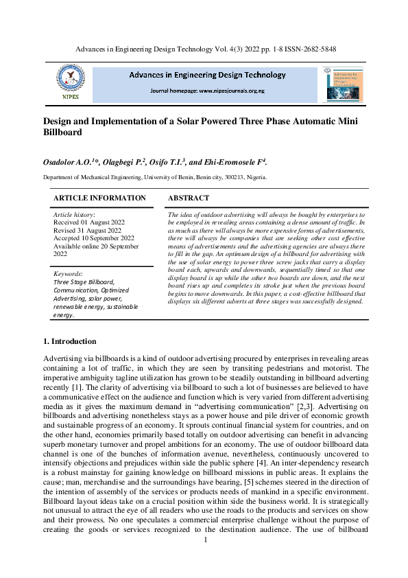 (PDF) Design and Implementation of a Solar Powered Three Phase ...