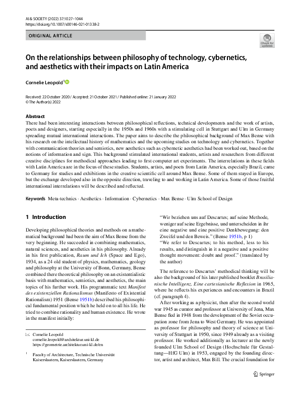 (PDF) On the relationships between philosophy of technology ...
