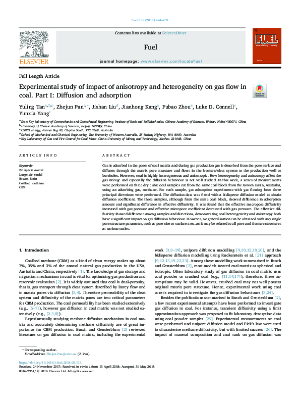 (PDF) Experimental study of impact of anisotropy and heterogeneity on ...