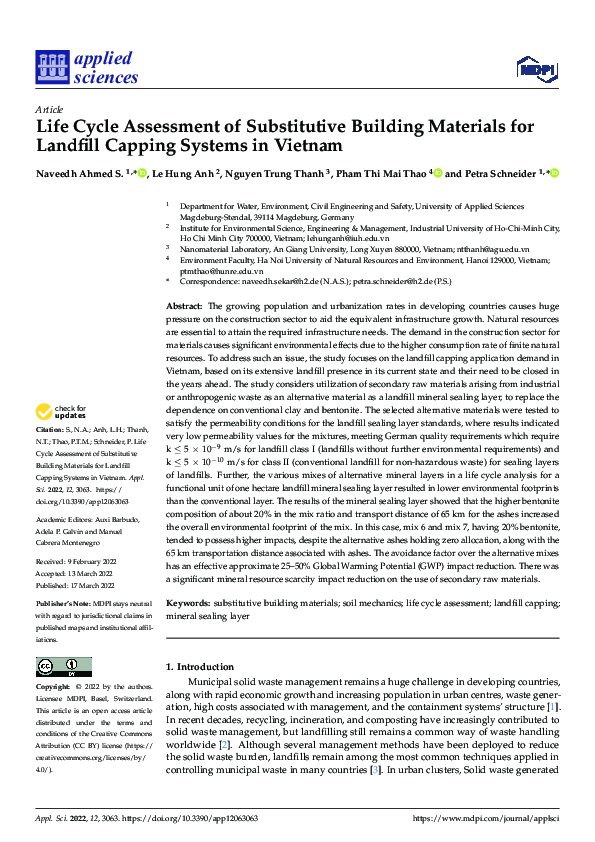 (PDF) Life Cycle Assessment of Substitutive Building Materials for ...