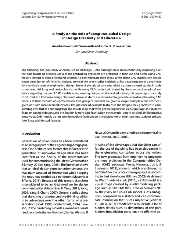 (PDF) A Study on the Role of Computer-Aided Design in Design Creativity ...