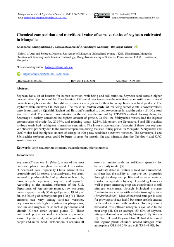 (PDF) Chemical composition and nutritional value of some varieties of ...