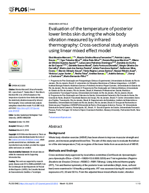 (PDF) Evaluation of the temperature of posterior lower limbs skin ...
