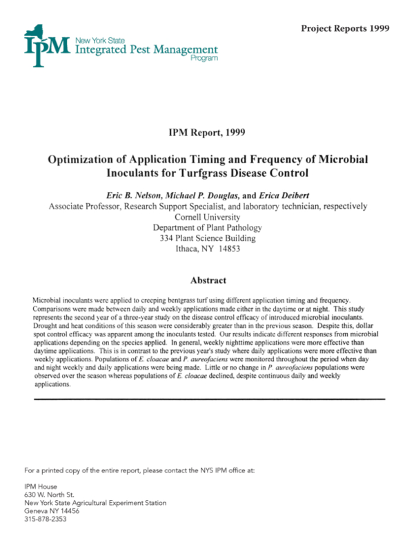 (PDF) Optimization of Application Timing and Frequency of Microbial ...