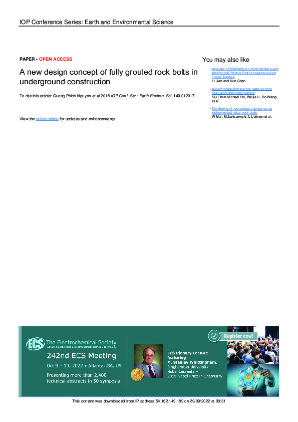 (PDF) A new design concept of fully grouted rock bolts in underground ...