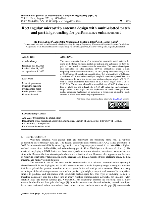(PDF) Rectangular microstrip antenna design with multi-slotted patch ...