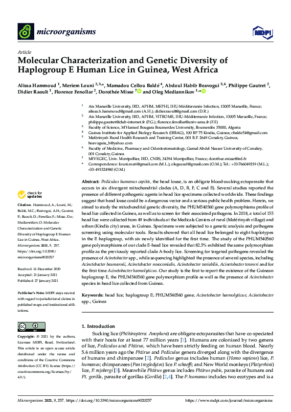 (PDF) Molecular Characterization and Genetic Diversity of Clade E-Human ...