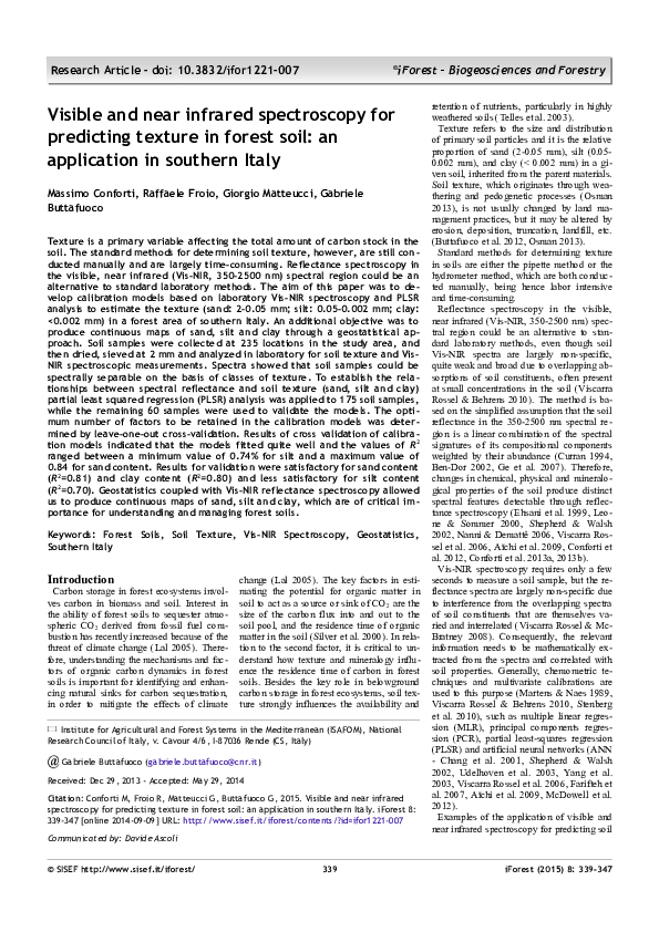 (PDF) Visible and near infrared spectroscopy for predicting texture in ...