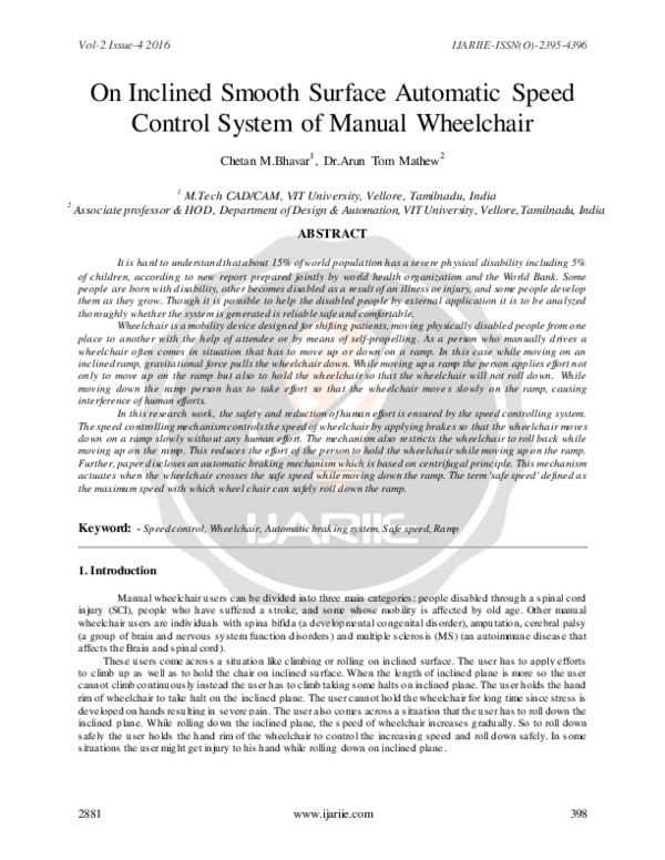 (PDF) On Inclined Smooth Surface Automatic Speed Control System of ...