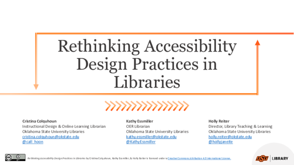 (PDF) Rethinking accessibility design practices in libraries