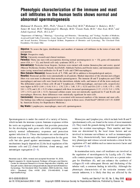 (PDF) Phenotypic characterization of the immune and mast cell ...