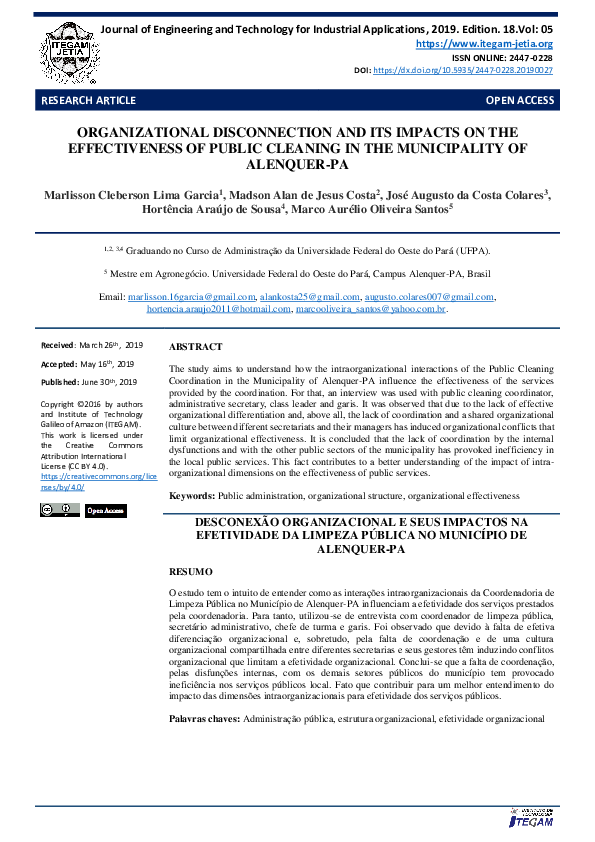 (PDF) Organizational disconnection and its impacts on the effectiveness ...