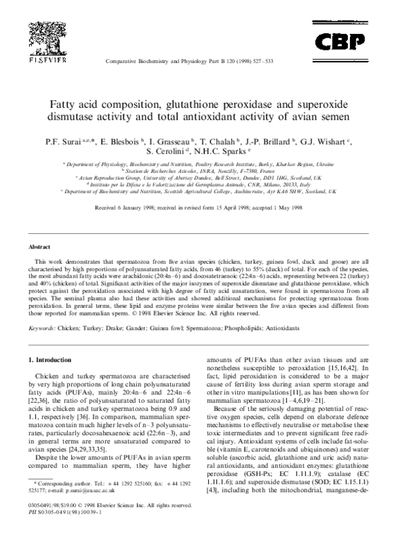 glutathione peroxidase pdf The Selenoprotein Glutathione Peroxidase 4: From Molecular Mechanisms to  Novel Therapeutic Opportunities main image 0