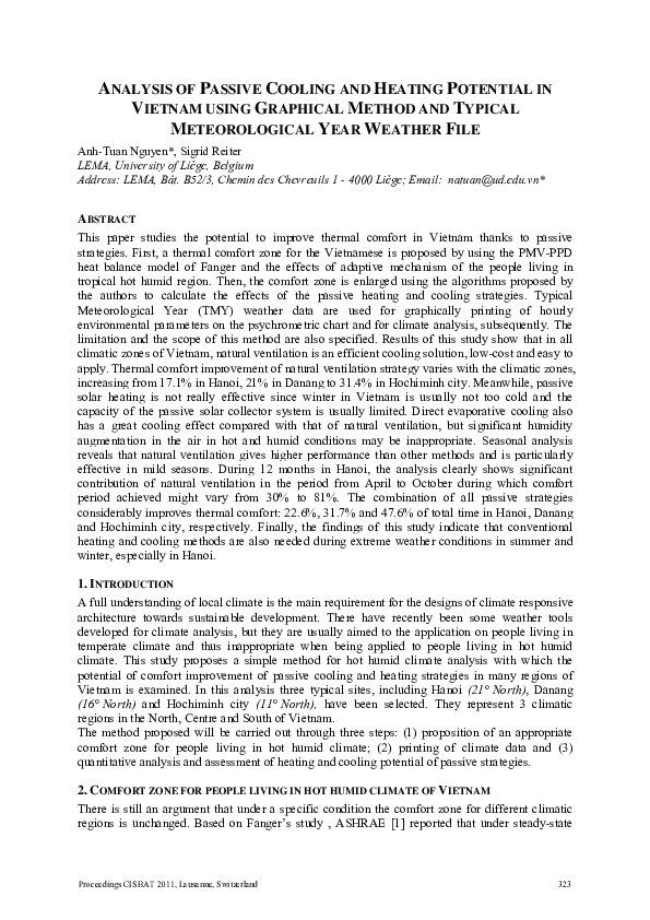 (PDF) Analysis of Passive Cooling and Heating Potential in Vietnam ...