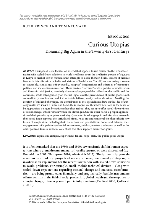 (PDF) Curious Utopias | Ruth Prince - Academia.edu