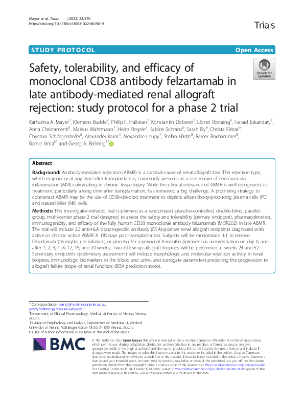 (PDF) Safety, tolerability, and efficacy of monoclonal CD38 antibody ...