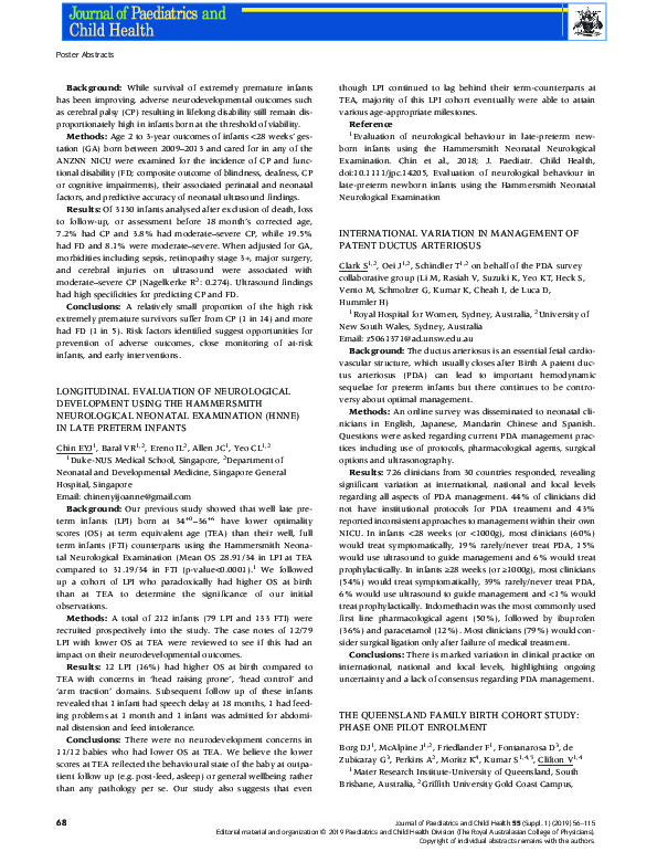 (PDF) Evaluation of neurological behaviour in latepreterm newborn