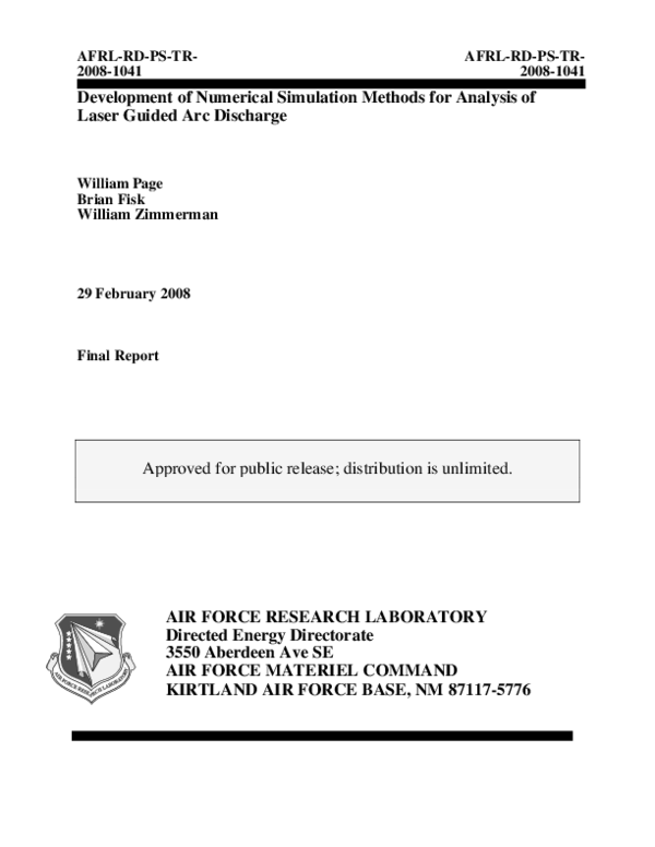 (PDF) Development of Numerical Simulation Methods for Analysis of Laser ...