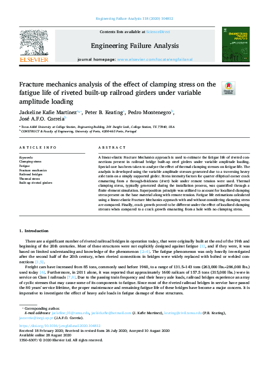 (PDF) Fracture mechanics analysis of the effect of clamping stress on ...
