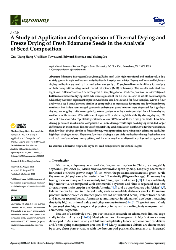 (PDF) A Study of Application and Comparison of Thermal Drying and