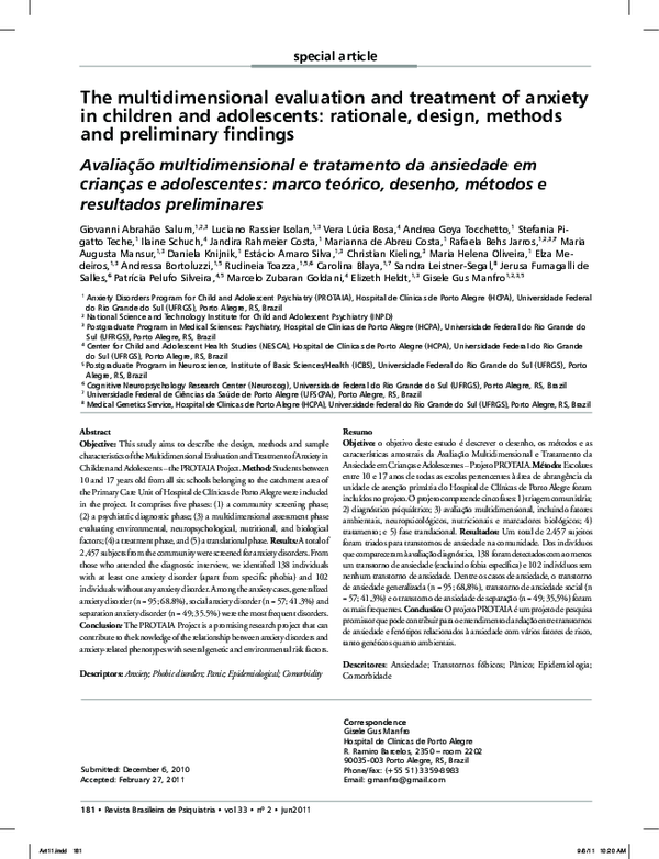 (PDF) The multidimensional evaluation and treatment of anxiety in ...