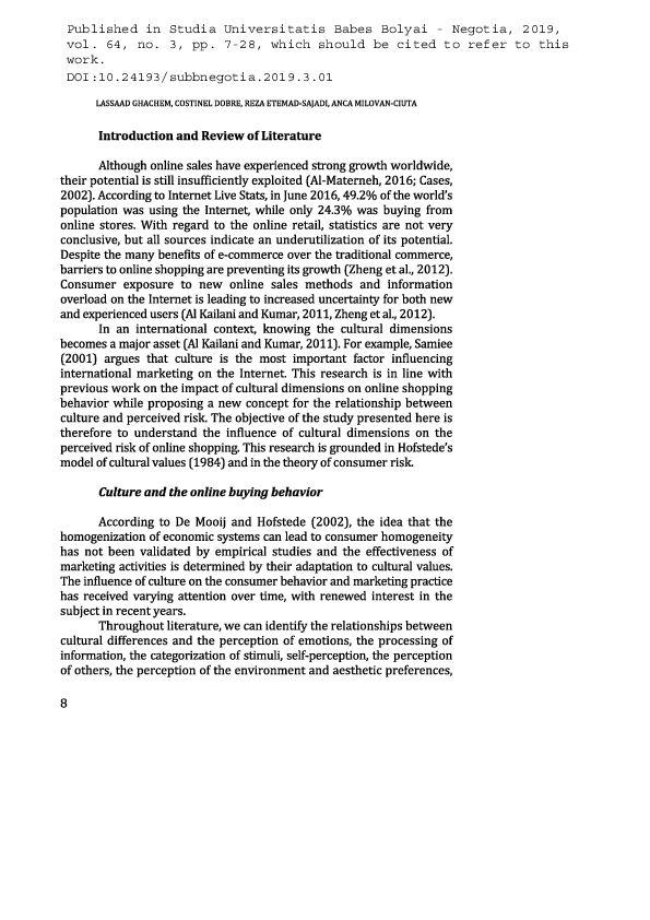 (PDF) The impact of cultural dimensions on the perceived risk of online ...