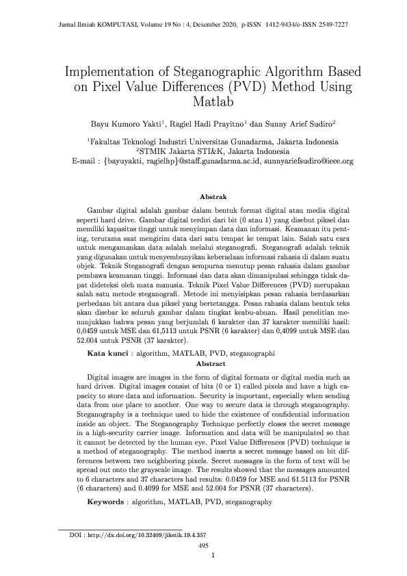 (PDF) Implementation of Steganographic Algorithm Pixel Value Difference ...