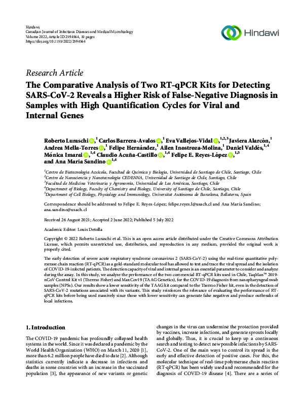 (PDF) The Comparative Analysis of Two RT-qPCR Kits for Detecting SARS ...