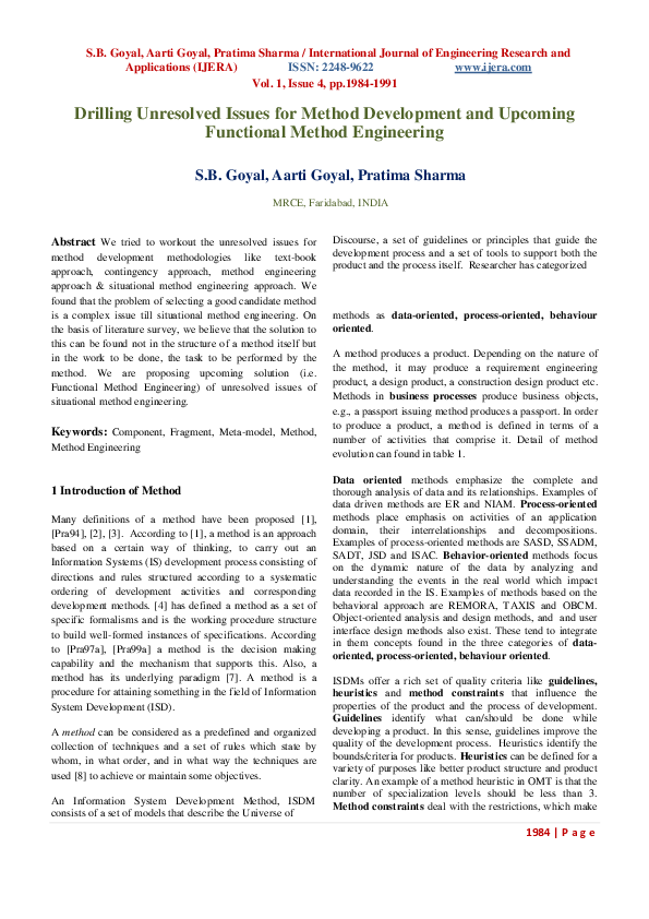 (PDF) Drilling Unresolved Issues for Method Development and Upcoming ...