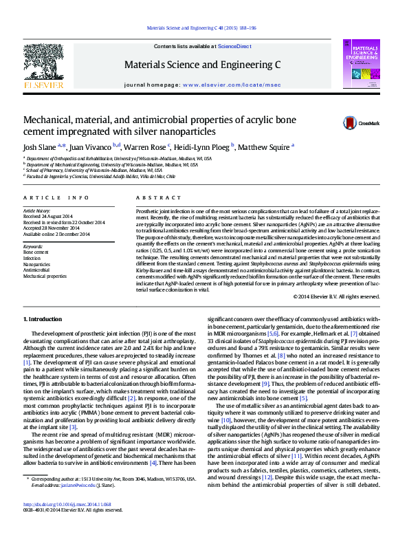 (PDF) Mechanical, material, and antimicrobial properties of acrylic ...