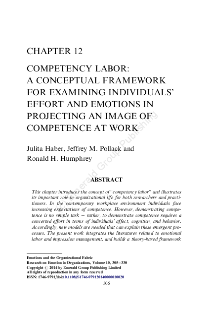 (PDF) Competency Labor: A Conceptual Framework for Examining ...