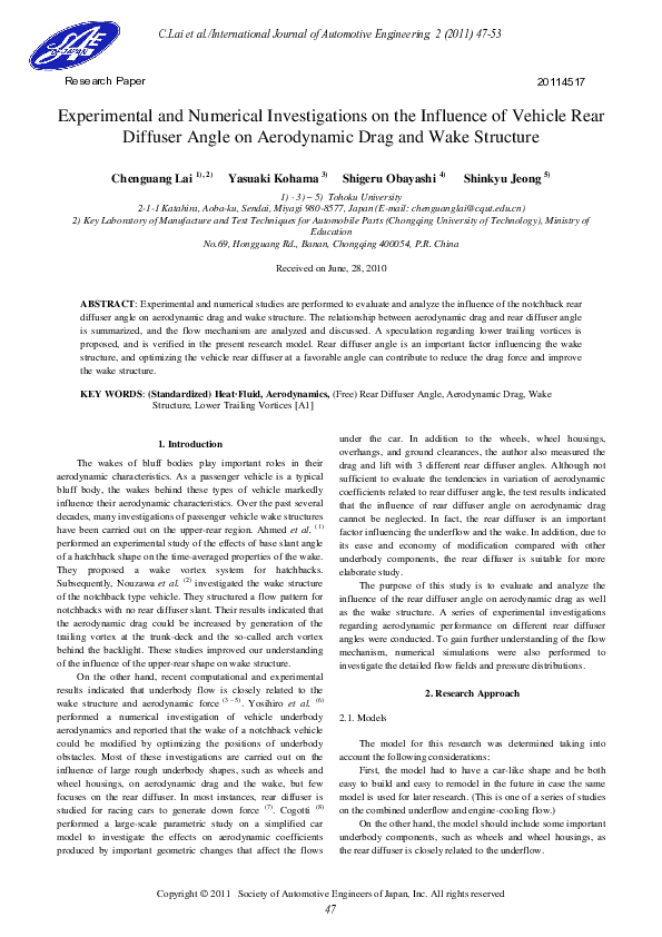 (PDF) Experimental and Numerical Investigations on the Influence of ...