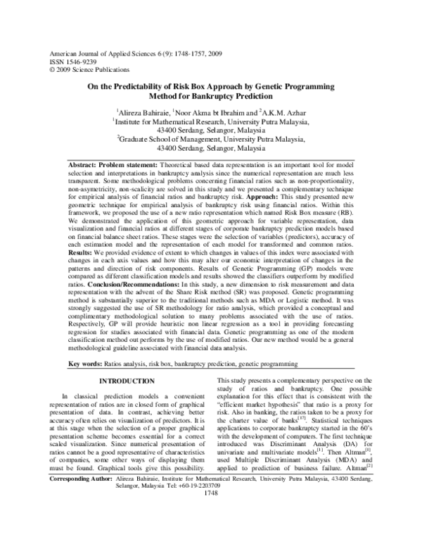 (PDF) On the Predictability of Risk Box Approach by Genetic Programming ...