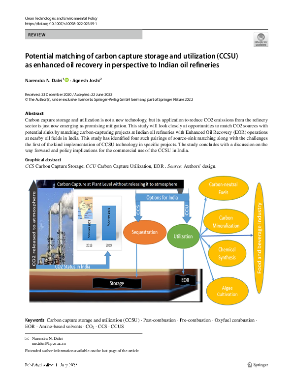 (PDF) Potential matching of carbon capture storage and utilization ...